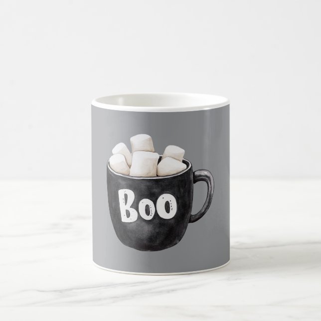Caneca Mágica Malvados Marshmallows Preto Cinza (Centro)