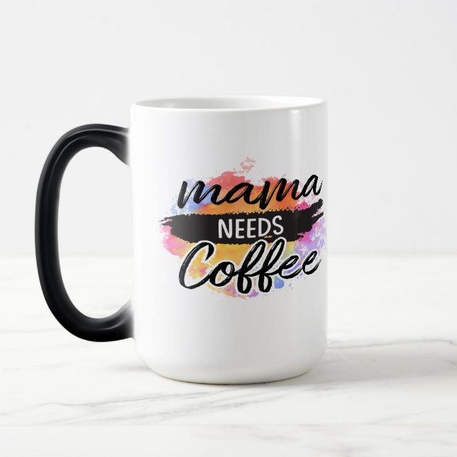 Caneca Mágica mamãe precisa de café (Esquerda)