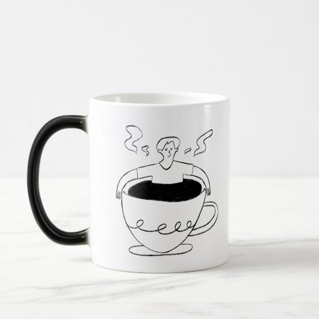 Caneca Mágica Man submerged in a cup of coffee (Esquerda)