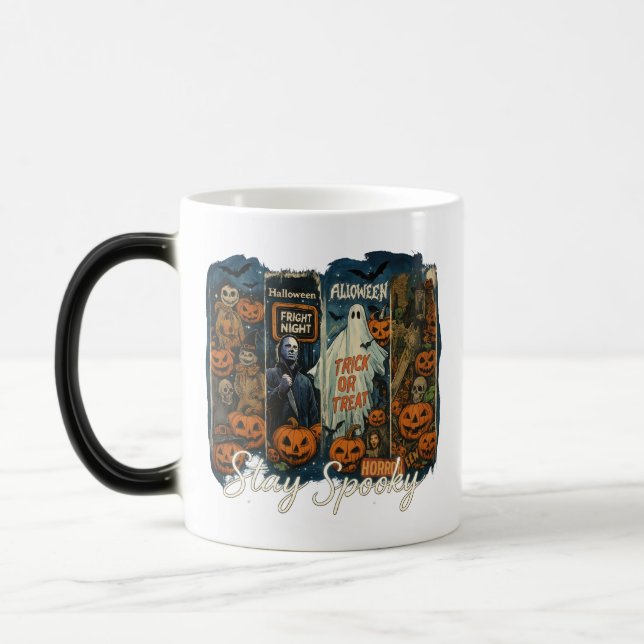 Caneca Mágica Mantenha Colagem de Horror Spooky (Esquerda)