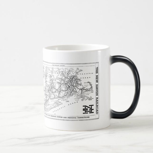 Caneca Mágica Mapa da estrada de ferro 1956 de New Haven (Direita)