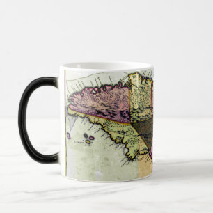Caneca Mágica Mapa do Vintage Jamaica 1680