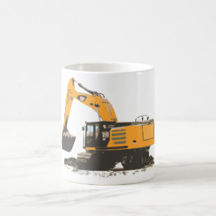 Caneca Mágica Máquina escavadora enorme da sujeira