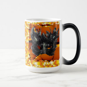 Caneca Mágica Máscara assustadora de Halloween preta