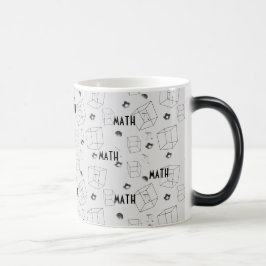Caneca Mágica Matiz de café com padrão matemático