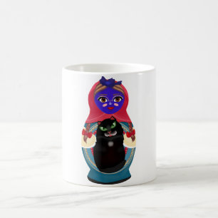 Caneca Mágica Matryoshka e seu Gato Repleto