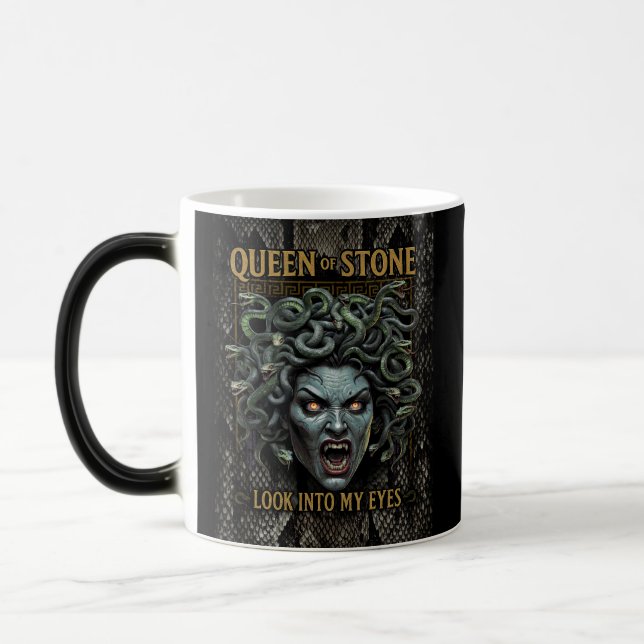 Caneca Mágica Medusa Rainha de Pedra Gótica Mug (Esquerda)
