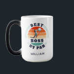 Caneca Mágica Melhor Chefe Do Empregador Par Personalizado De Go<br><div class="desc">Melhor Chefe por design de Par que você pode personalizar para o receptor deste design de tema de golfe fofo. Presente perfeito para o Dia do Chefe ou qualquer ocasião especial. O texto "BOSS" pode ser personalizado com qualquer macaco clicando no botão "Personalizar".</div>