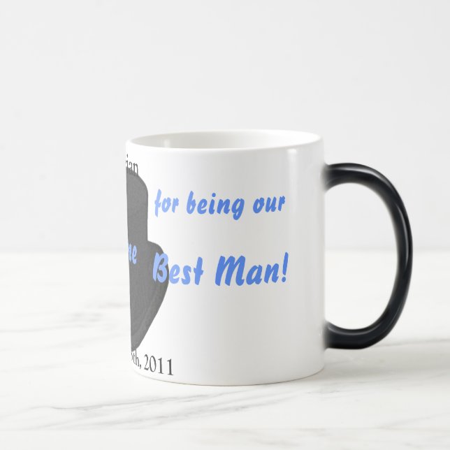 Caneca Mágica Melhor Homem, Obrigado Presente - Modelo Morphing  (Direita)