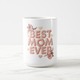 Caneca Mágica Melhor Mãe do Mundo Design Floral 3D | Presente pa