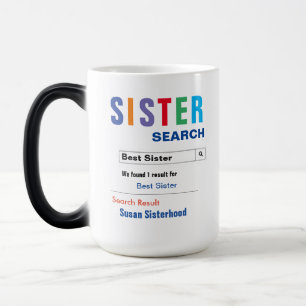 Caneca Mágica Melhor Presente Irmã Personalizada Engraçado