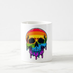 Caneca Mágica Melthing Rainbow Skull