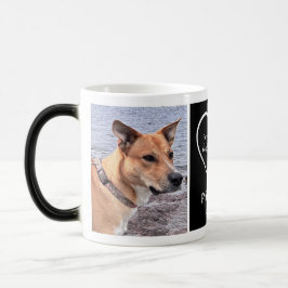 Caneca Mágica Memória Fotográfica Moderna de Pet Morphing Preto