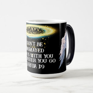 Caneca Mágica Mensagem Inspiradora da Fé Cristã Josué 1:9