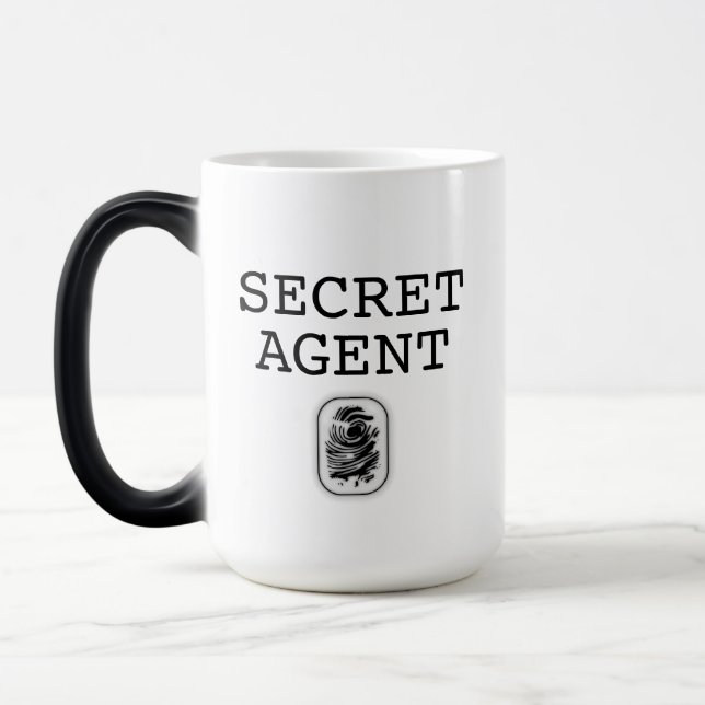 Caneca Mágica Mensagem oculta do agente secreto (Esquerda)