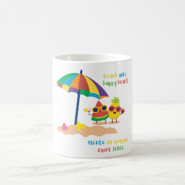 Caneca Mágica Mente de Praia, Coração Feliz Verão