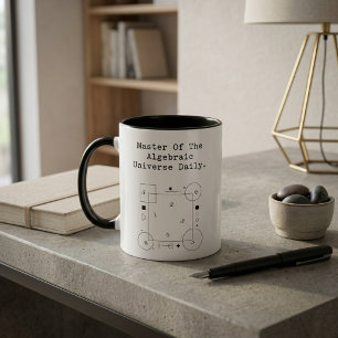 Caneca Mágica Mestre do Universo Algébrico   Gênio Diário de Mat