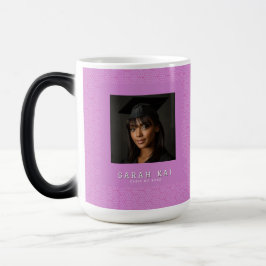 Caneca Mágica Mestres de Graduação com Padrão Hexagonal Fofo