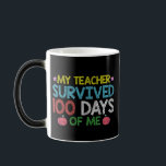 Caneca Mágica Meu Professor Sobreviveu Ao 100º Dia Da Minha Esco<br><div class="desc">Meu Professor Sobreviveu Ao 100º Dia Da Minha Escola</div>
