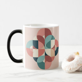 Caneca Mágica MidCentury Modern Circles Design Morphing Mug