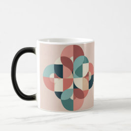 Caneca Mágica MidCentury Modern Circles Design Morphing Mug