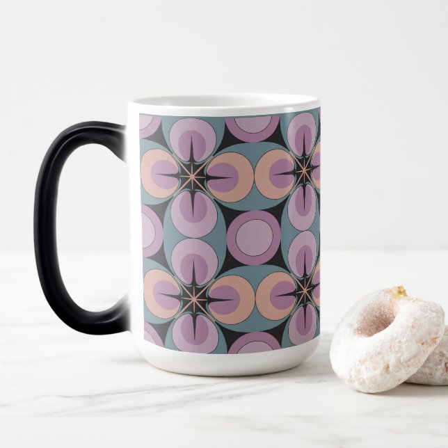 Caneca Mágica MidCentury Modern Geometric Morphing Mug (Com Donut)