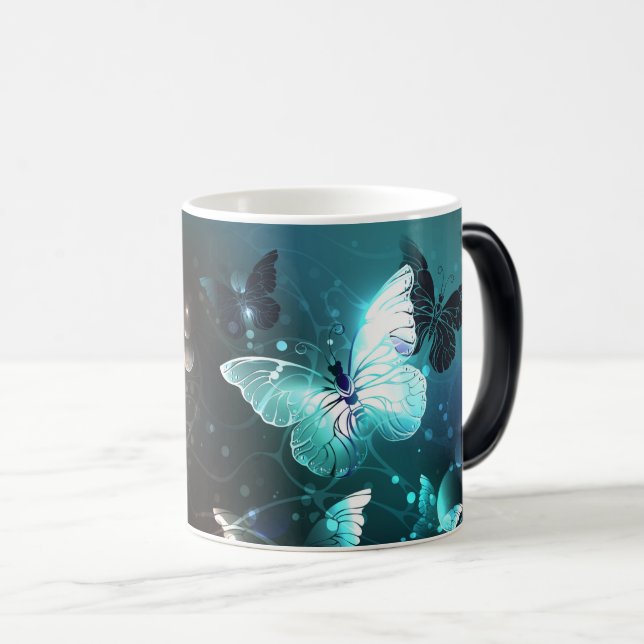 Caneca Mágica Mint Night Butterflies (Frente Esquerda)