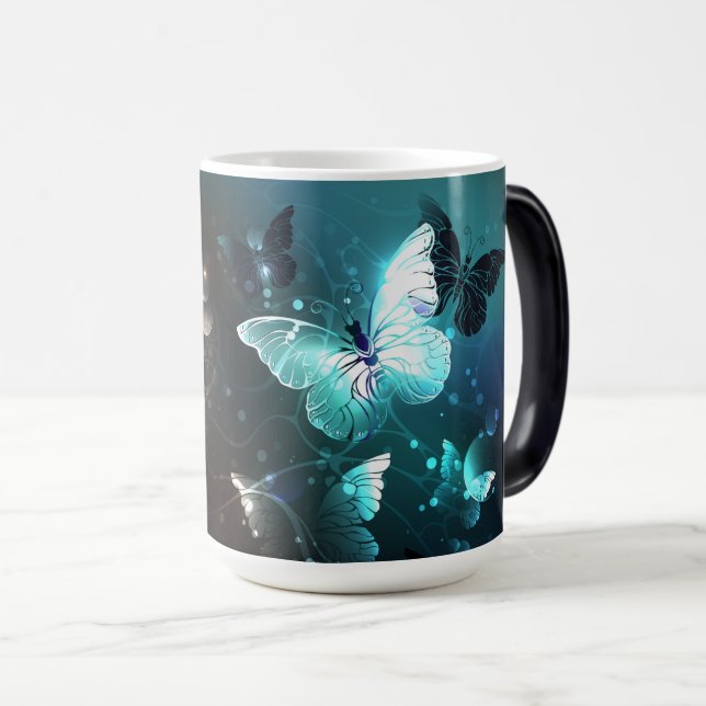 Caneca Mágica Mint Night Butterflies (Frente Esquerda)