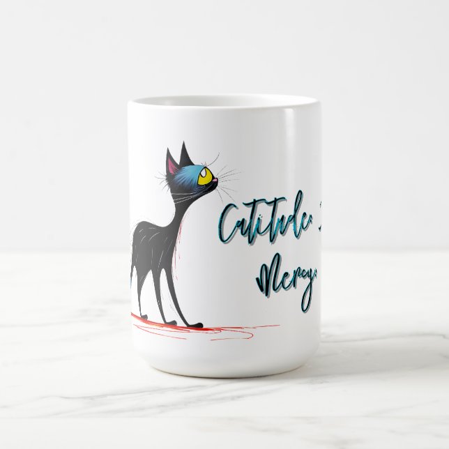 Caneca Mágica Missy Miss Mug — 100% Catitude, 0% Mercy (Center)