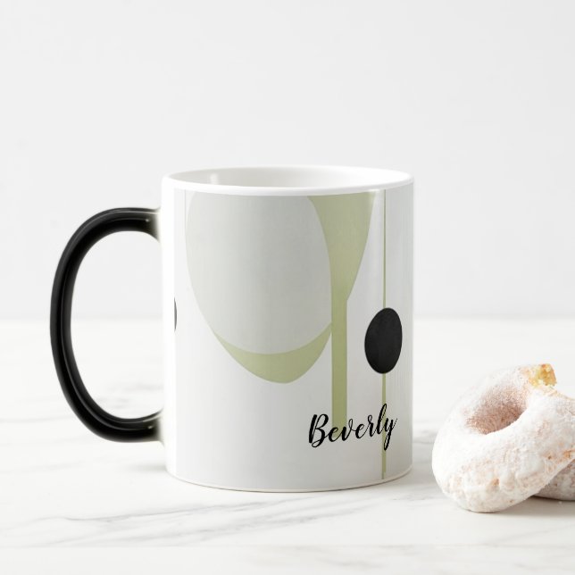 Caneca Mágica Modern Boho Abstract Sage (Com Donut)