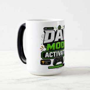 Caneca Mágica Modo Pai Ativado Dia dos Pais Divertido de Jogos 