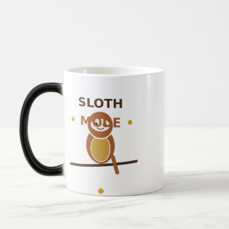 Caneca Mágica Modo Preguiça Sloth Fofinho, Adesivo Retro para Di