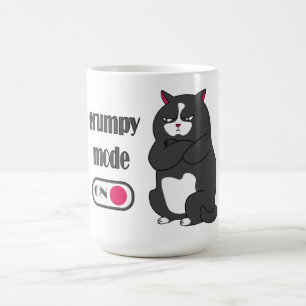 Caneca Mágica Modo rabugento em gato gordo engraçado
