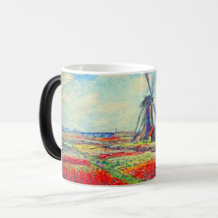 Caneca Mágica Monet Tulips Windmill