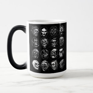 Caneca Mágica Monster Máscaras Retro Horror Mug - Vintage Hallow