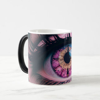 Caneca Mágica Morphing Colorous Fantasy Pink Glitter Eye Closeup