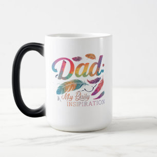 Caneca Mágica Morphing Mug 15 oz - "Pai: Minha Inspiração Diária