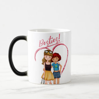 Caneca Mágica Morphing Mug Bestie para melhores amigos para meni