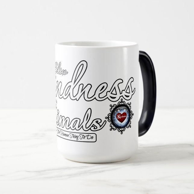 Caneca Mágica Mostrar gentileza com os animais (Frente Esquerda)