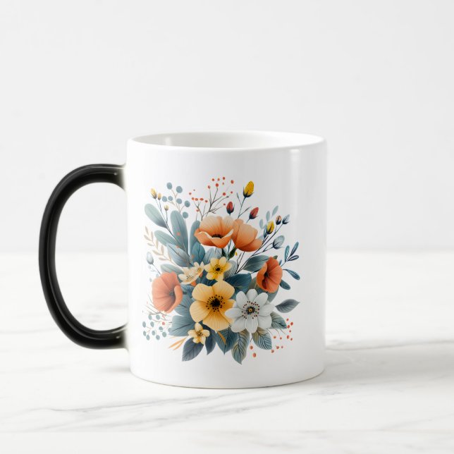 Caneca Mágica Mother's Day Boho Flowers Clipart-61983 (Esquerda)