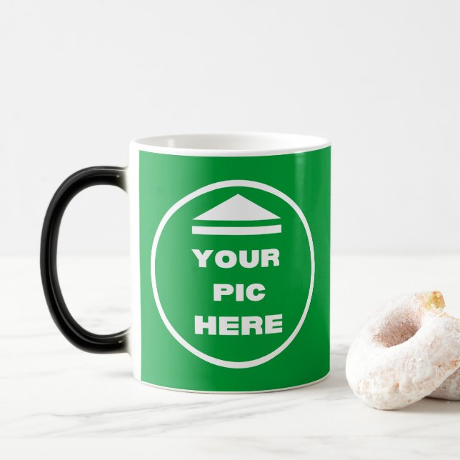 Caneca Mágica Mug ativado por calor - Revela sua imagem 11 oz (Com Donut)