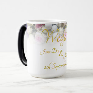 Caneca Mágica Mug Casado - Noiva com buquê de casamento colorido