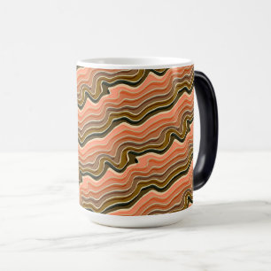 Caneca Mágica Mug Cerâmica De Fluxo Retroativo Padrão de Onda