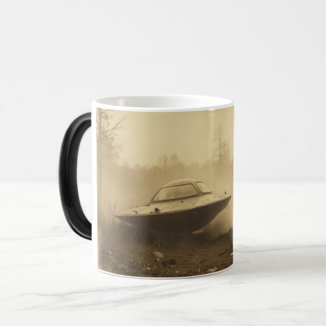 Caneca Mágica Mug De Café De Aterrissagem Inesperado (Frente Esquerda)