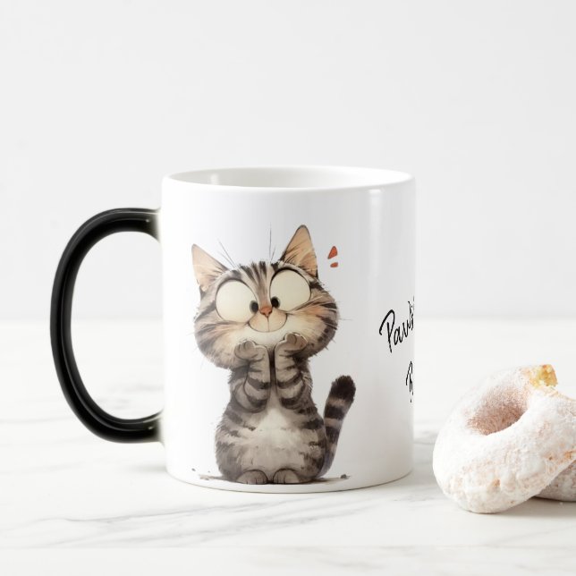 Caneca Mágica Mug De Café Puro Pawsitivamente (Com Donut)