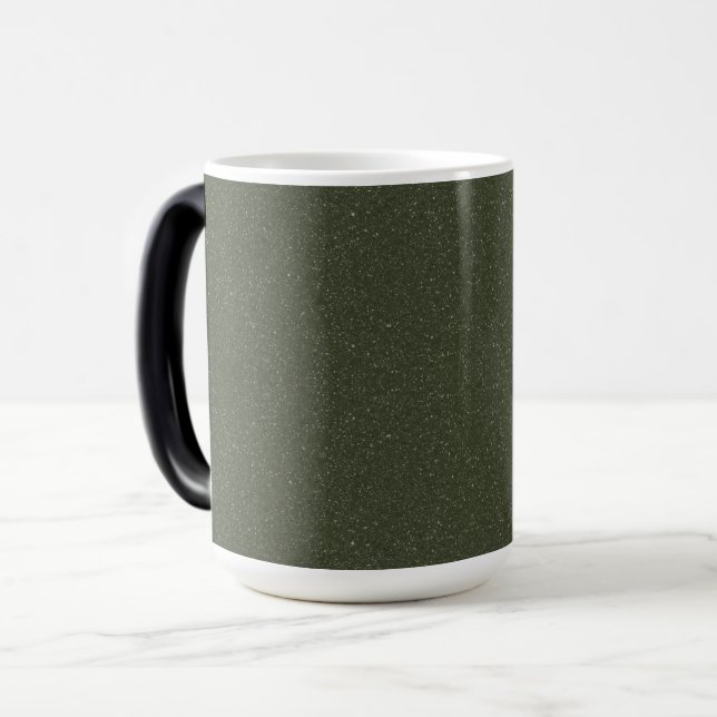 Caneca Mágica Mug de café verde de Moss texturizado - Personaliz (Frente Esquerda)