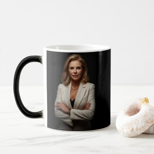 Caneca Mágica Mug de empresária elegante - Presente Na moda para (Com Donut)