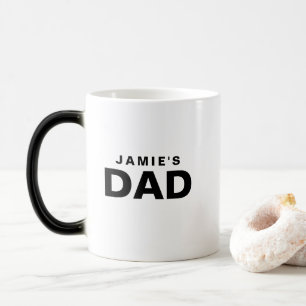 Caneca Mágica Mug de tipografia personalizada para Pai com inici