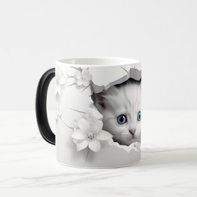 Caneca Mágica Mug Magic 3D cat (Frente Esquerda)