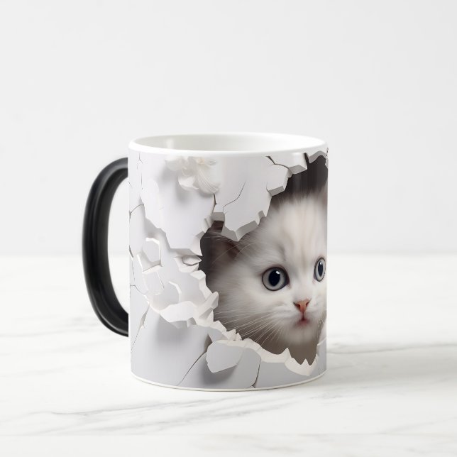 Caneca Mágica Mug Magic 3D cat (Frente Esquerda)